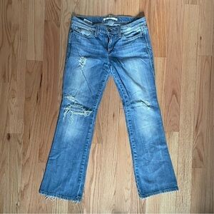Joe’s Provocateur Light Blue Faded Wash Bootcut Distressed Jeans EUC Size 27